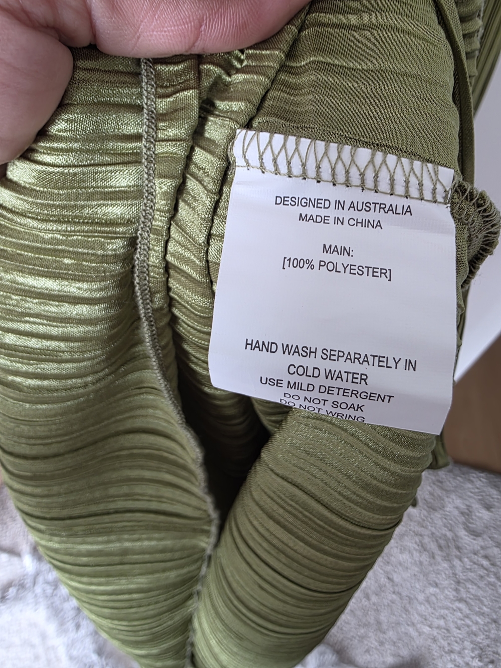 Petal & Pup Olive Halter Pleated Midi Dress - Picture 8 of 9